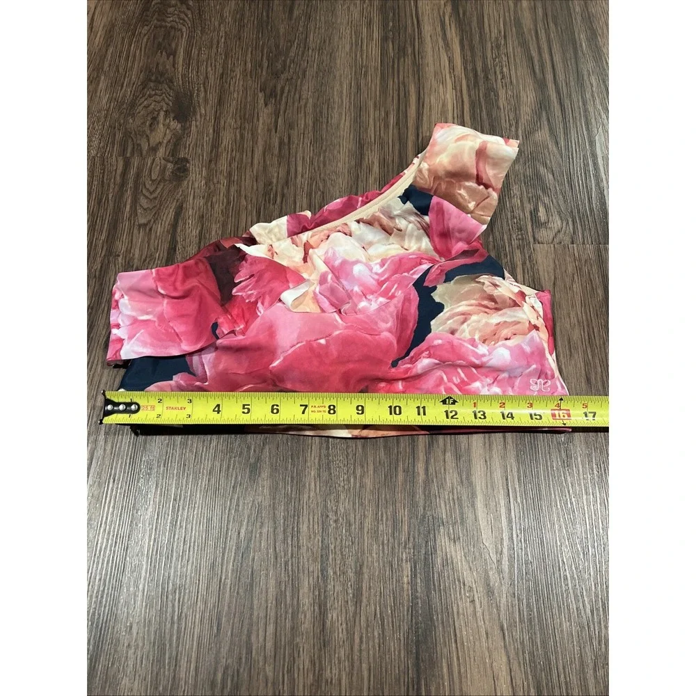 Albion Icon Aussie Pink  Wave Swim Crop Top Floral Print Size XXL